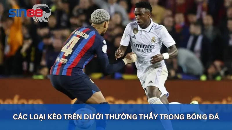 Các loại kèo trên dưới thường thấy trong bóng đá